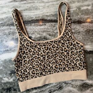 Nikibiki Leopard Print Seamless Tank Top 
Size Small